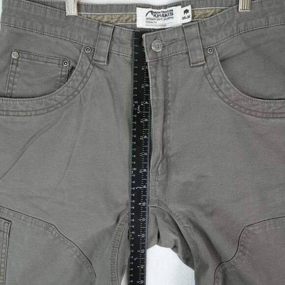 Mountain Khakis Pants Mens 35x30 Gray M's Camber 107 Utility Stretch Gorpcore - Picture 10 of 12